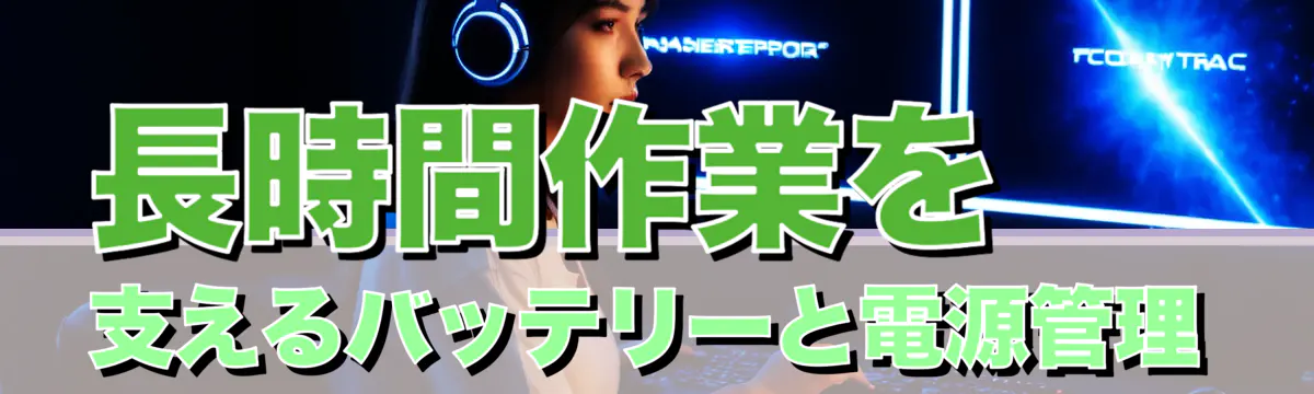 長時間作業を支えるバッテリーと電源管理