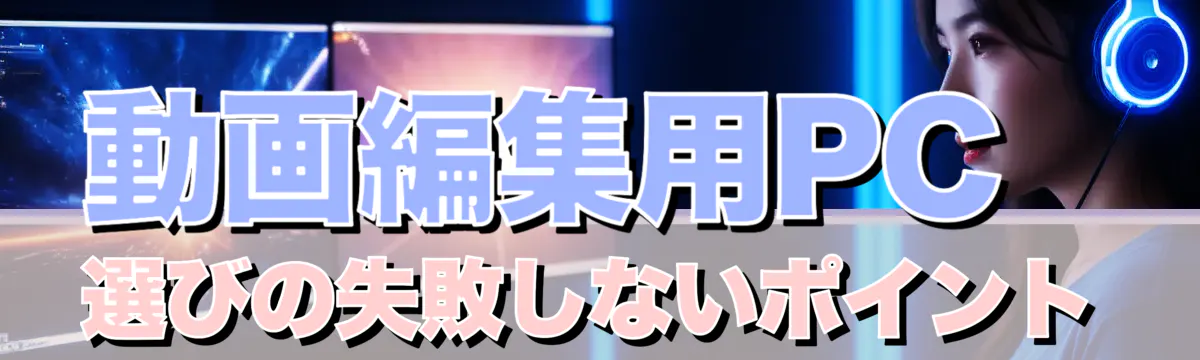 動画編集用PC選びの失敗しないポイント