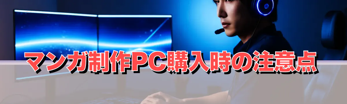 マンガ制作PC購入時の注意点