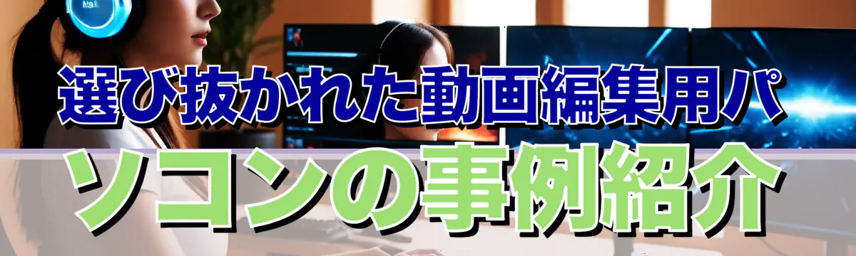 選び抜かれた動画編集用パソコンの事例紹介