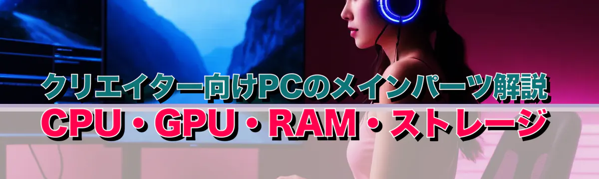 クリエイター向けPCのメインパーツ解説 CPU・GPU・RAM・ストレージ