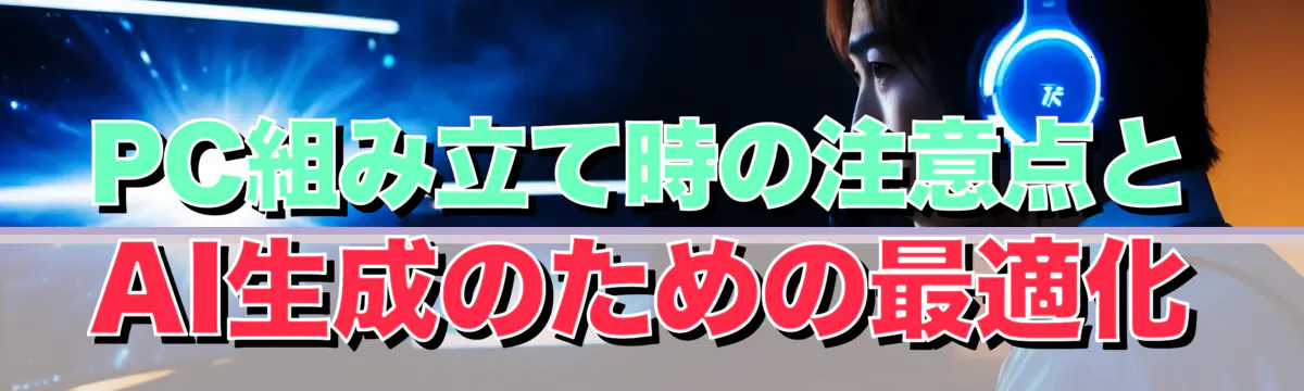 PC組み立て時の注意点とAI生成のための最適化