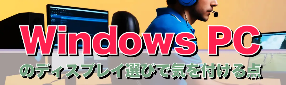 Windows PCのディスプレイ選びで気を付ける点
