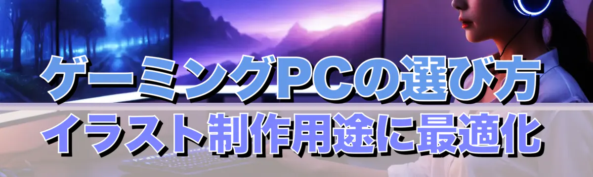 ゲーミングPCの選び方 イラスト制作用途に最適化
