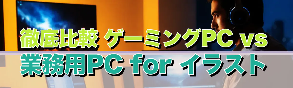 徹底比較 ゲーミングPC vs 業務用PC for イラスト