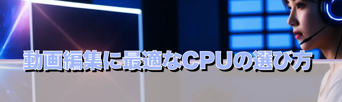動画編集に最適なCPUの選び方

