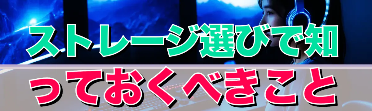 ストレージ選びで知っておくべきこと
