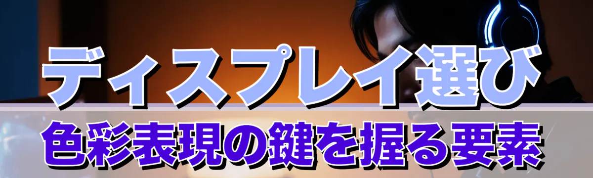 ディスプレイ選び 色彩表現の鍵を握る要素