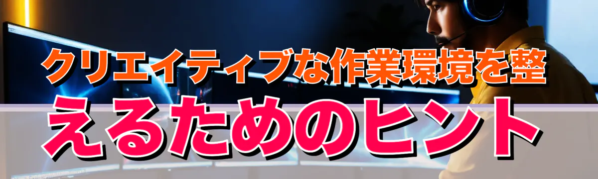 クリエイティブな作業環境を整えるためのヒント
