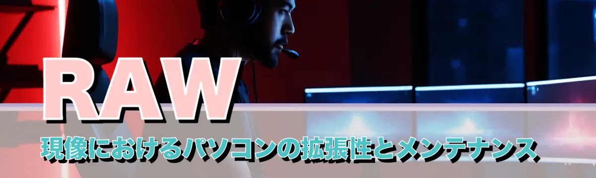 RAW現像におけるパソコンの拡張性とメンテナンス