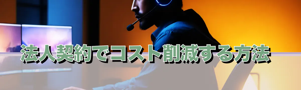 法人契約でコスト削減する方法