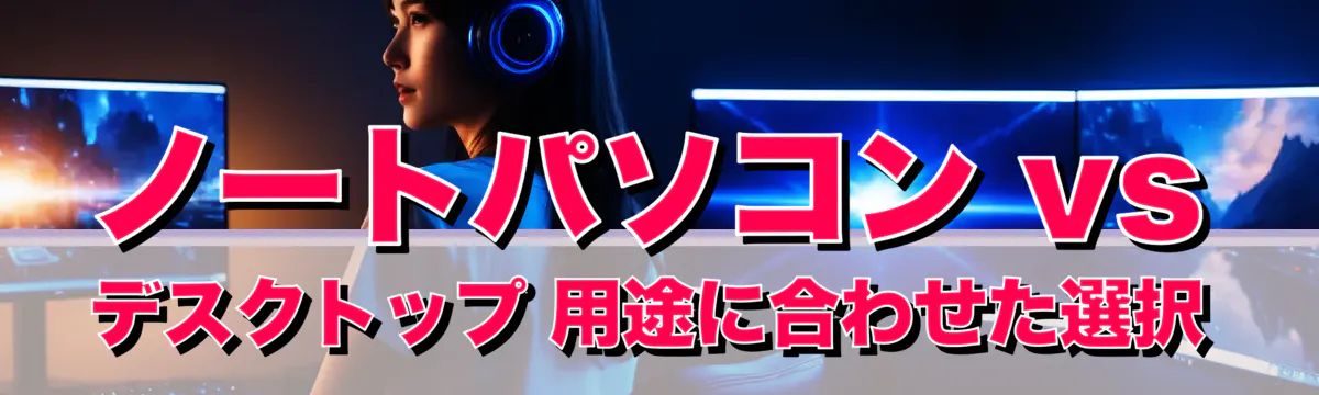 ノートパソコン vs デスクトップ 用途に合わせた選択