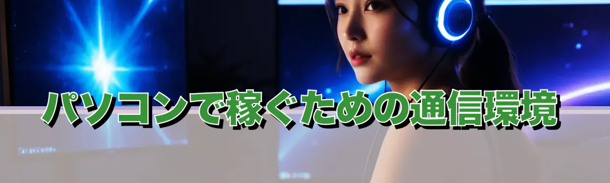 パソコンで稼ぐための通信環境