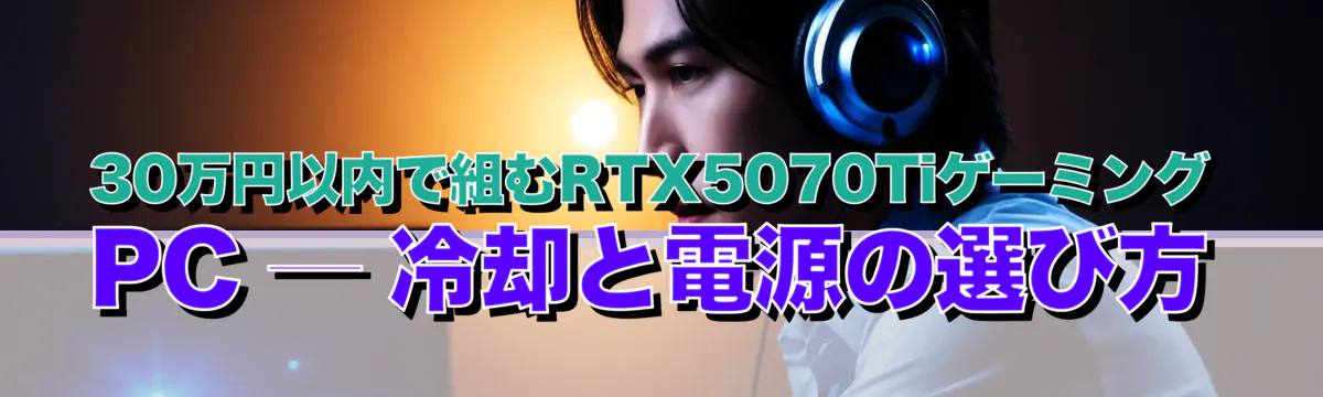 30万円以内で組むRTX5070TiゲーミングPC ― 冷却と電源の選び方