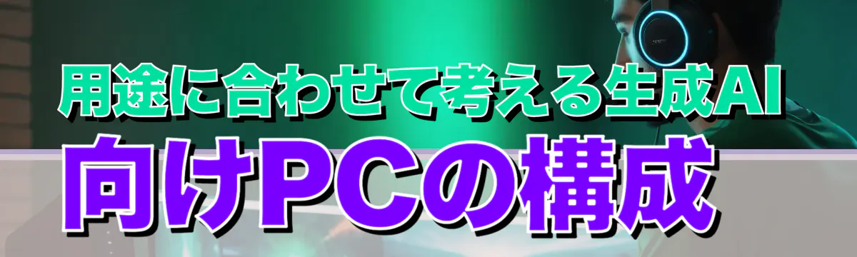 用途に合わせて考える生成AI向けPCの構成