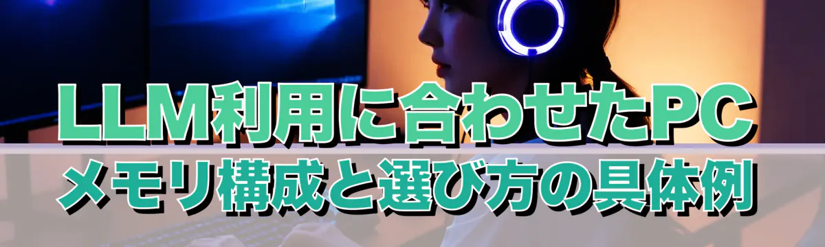 LLM利用に合わせたPCメモリ構成と選び方の具体例