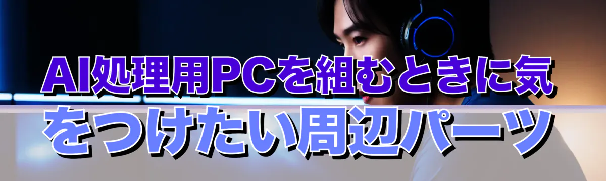 AI処理用PCを組むときに気をつけたい周辺パーツ