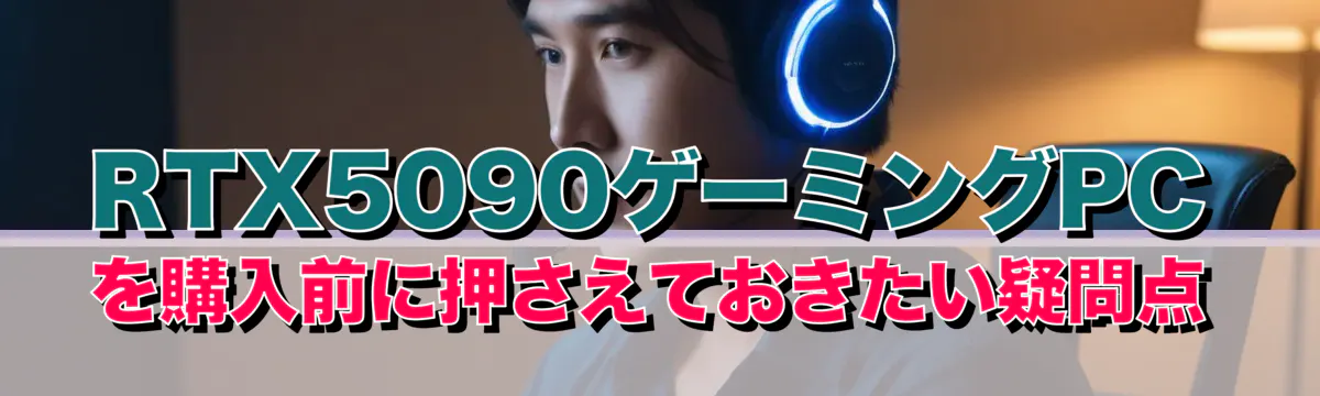 RTX5090ゲーミングPCを購入前に押さえておきたい疑問点