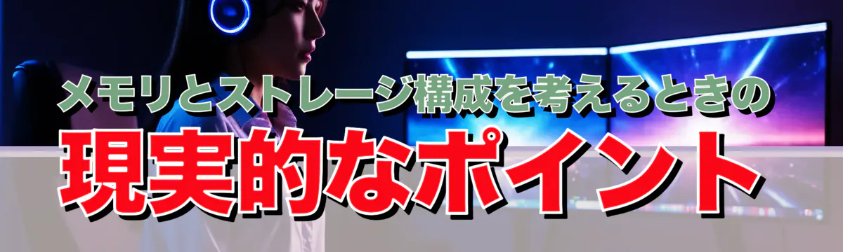 メモリとストレージ構成を考えるときの現実的なポイント