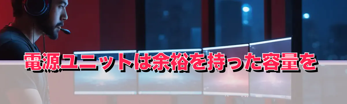 電源ユニットは余裕を持った容量を