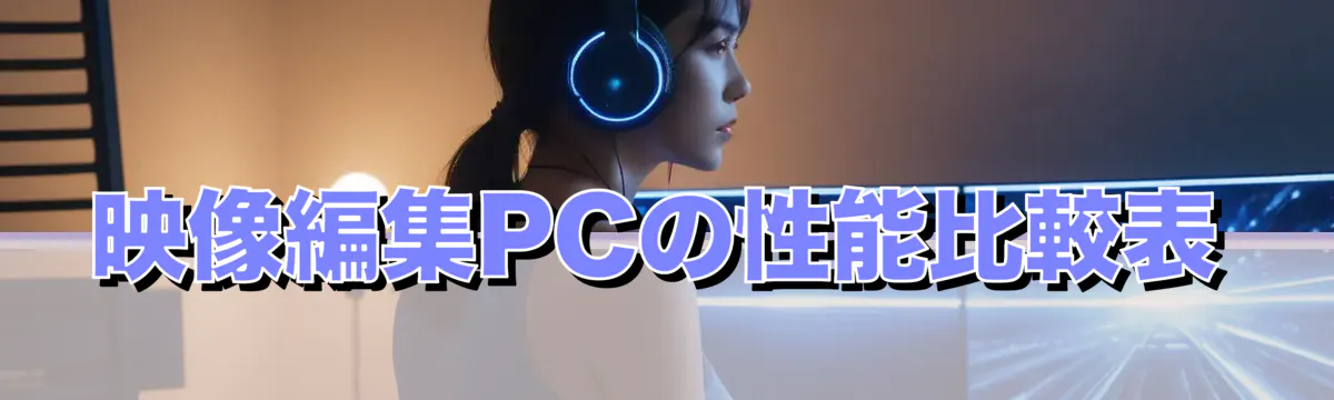 映像編集PCの性能比較表