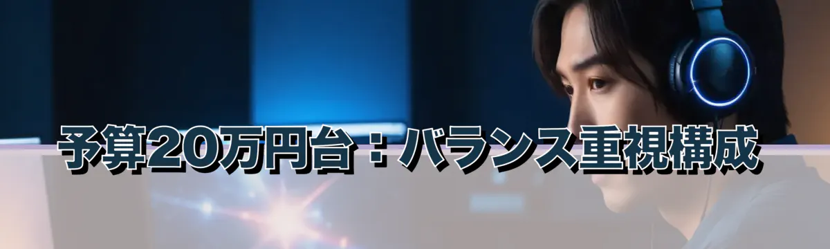 予算20万円台：バランス重視構成