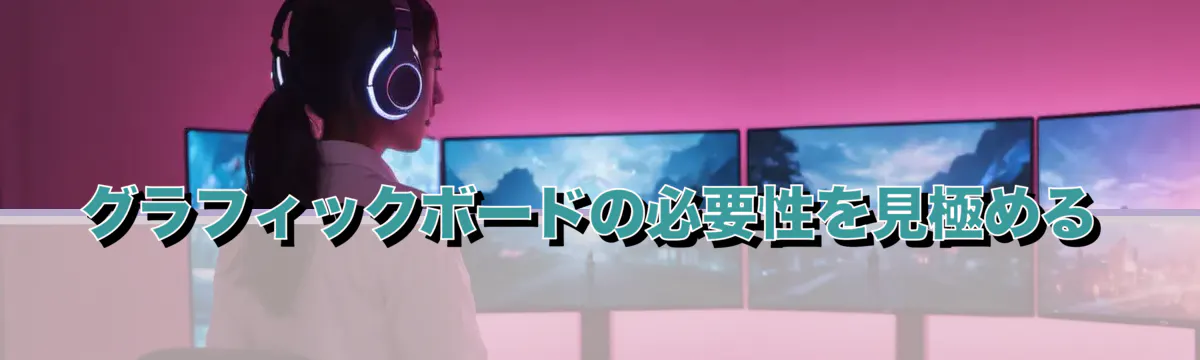 グラフィックボードの必要性を見極める