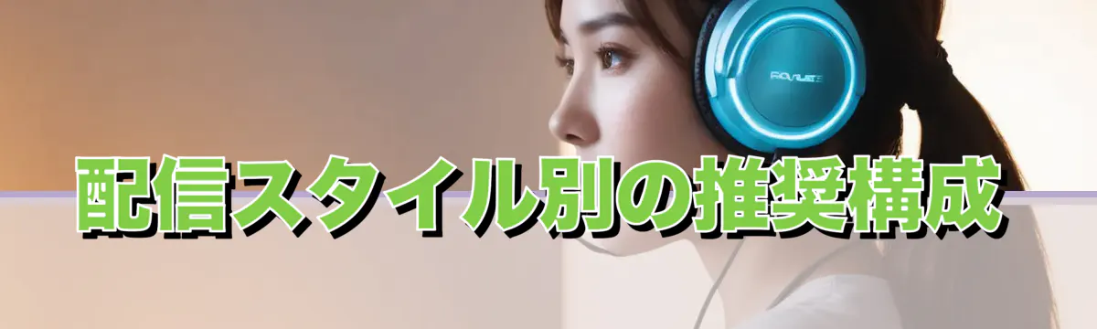 配信スタイル別の推奨構成