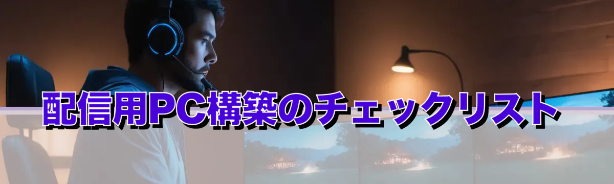 配信用PC構築のチェックリスト