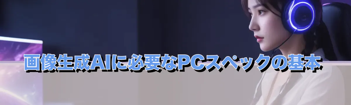 画像生成AIに必要なPCスペックの基本