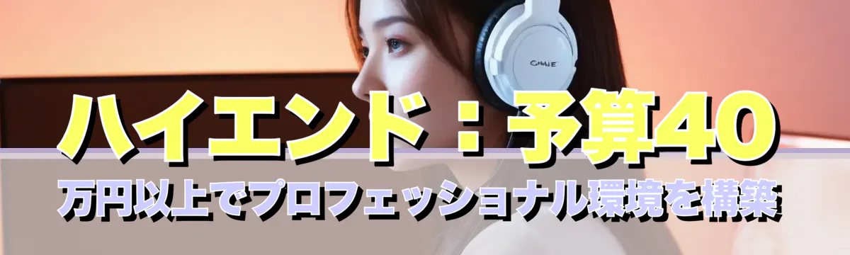 ハイエンド:予算40万円以上でプロフェッショナル環境を構築
