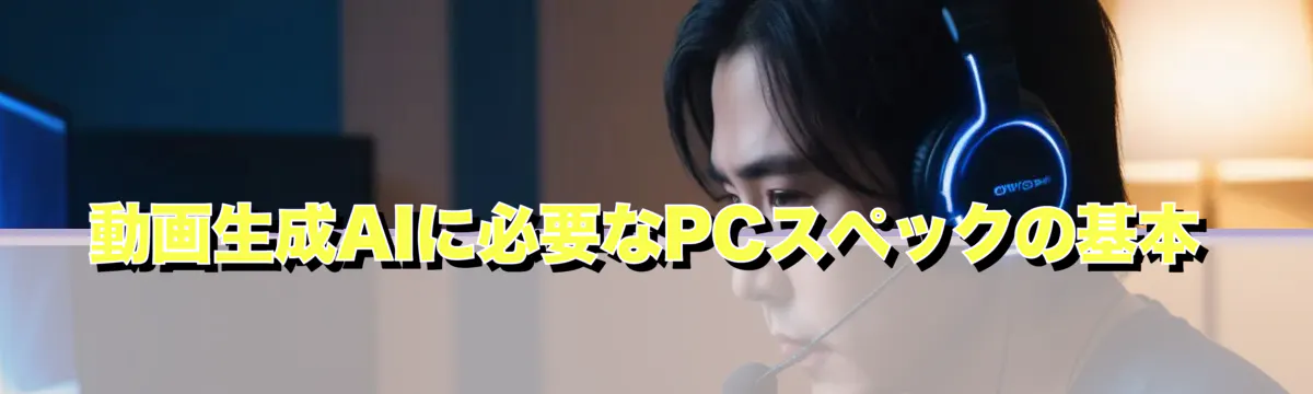 動画生成AIに必要なPCスペックの基本