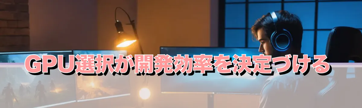 GPU選択が開発効率を決定づける