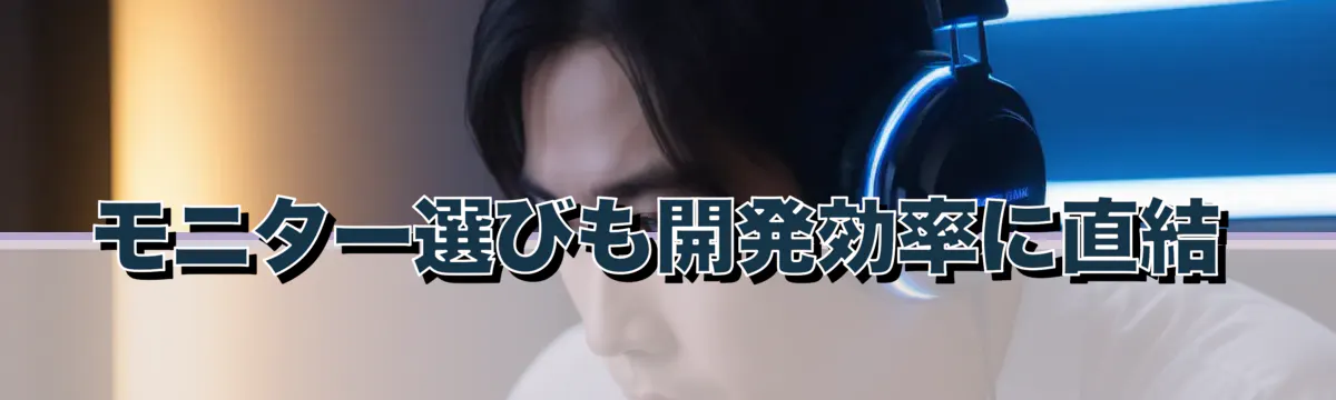 モニター選びも開発効率に直結