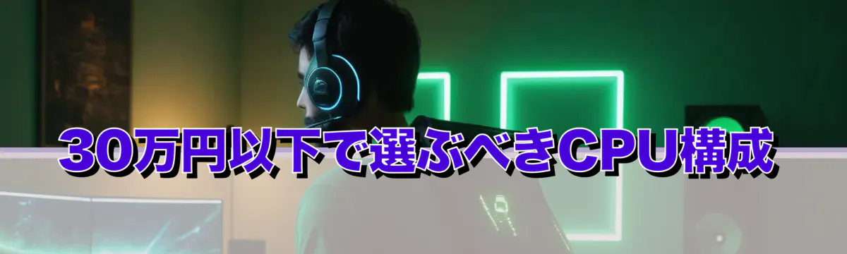 30万円以下で選ぶべきCPU構成
